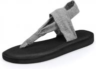 comfortable yoga sling flat sandals for women - santiro flip flops logo