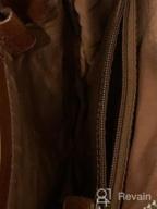 img 1 attached to Premium Full Grain Leather Messenger Bag: AULIV Cross Body Satchel For Travel And Office In Dark Tan review by Lora Schnabel