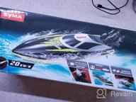 img 1 attached to SYMA Q7 RC Boat: 20+ Km/H 2.4GHz Fast Racing For Pools & Lakes, Capsize Recovery + Low Battery Alarm, Gifts For Boys & Girls review by Robert Sample