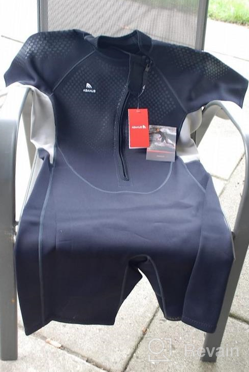 img 1 attached to Abahub Shorty Wetsuit For Men And Women: 2/3Mm Neoprene Spring Suit With Front/Back Zip, Short Sleeve For Snorkeling, Surfing, Kayaking, Scuba Diving And Other Water Sports - Available In 7 Sizes review by Richard Bowens