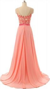 img 3 attached to Chiffon Lace Evening Gowns With Cap Sleeves And Open Back - Perfect For Prom, Bridesmaids, And Formal Events