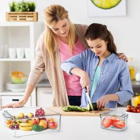 img 1 attached to 4-Pack Clear Fridge Organizer Bins With Lids For Food Storage - MDHAND Stackable And BPA-Free Refrigerator Organizer And Storage Containers