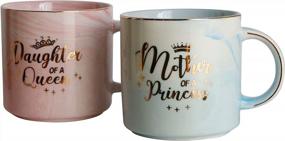 img 2 attached to Mom And Daughter Gifts Set-Mother Of A Princess Daughter Of A Queen, Funny Mom And Daughter Coffee Mug Set 12 OZ -Unique Gifts For Wife And Daughter