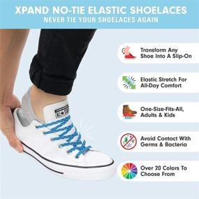 img 3 attached to Say Goodbye To Tying Laces With Xpand'S Elastic Shoelace System - Perfect For Adults And Kids!