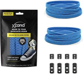 img 4 attached to Say Goodbye To Tying Laces With Xpand'S Elastic Shoelace System - Perfect For Adults And Kids!