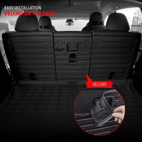 img 2 attached to Kingna Fit Tesla Model Y 2020 2021 2022 Front Trunk Mat TPE Rear Storage Mat All Weather Rubber Rear Seat Back Mats Floor Mats Car Cargo Liner For Tesla Model Y Accessories(5-Seater