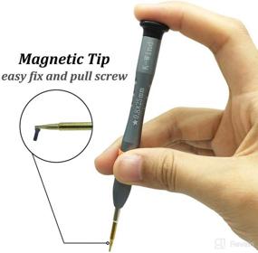 img 2 attached to 🔧 0.8mm Precision Pentalobe Screwdriver for iPhone Huawei P9 Maintenance - High Alloy Steel Head, Magnetic Tip, Rotating Cap, 5 Point Star Screwdriver Repair Tool