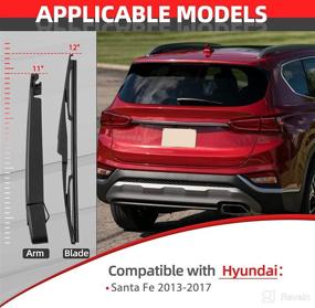img 1 attached to 🚗 2013-2017 Hyundai Santa Fe Rear Windshield Wiper Arm Blade Set