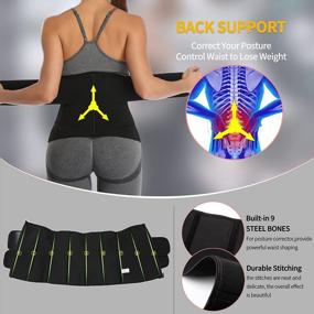 img 1 attached to KIWI RATA Neoprene Sauna Waist Trainer: Get Your Dream Waistline With Comfort, Support, And Sweat!