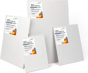 img 2 attached to 🎨 yazi 20 Pack Multi-Pack Canvas Panels - Assorted Sizes Stretched Boards for Acrylic, Oil, Gouache & Tempera Paints - Set of 5 PCS Each