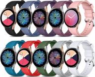 10 pack soft silicone sport band compatible with samsung galaxy watch 4 40mm/44mm, galaxy watch 5/watch 5 pro - no gap replacement accessories for women & men by maledan logo