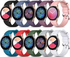 img 4 attached to 10 Pack Soft Silicone Sport Band Compatible With Samsung Galaxy Watch 4 40Mm/44Mm, Galaxy Watch 5/Watch 5 Pro - No Gap Replacement Accessories For Women & Men By Maledan
