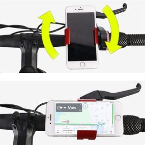 img 3 attached to 🚲 Folding Bike Phone Mount for iPhone 12 Pro Max & Galaxy S9 – Universal Aluminum Motorcycle Phone Holder | Fits 4.7"-6.8" Cellphones (2.3"-3.35" Wide)