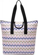 mygreen foldable work tote bags for women large tote travel bag, nurse bag, teacher bag, mom bag logo