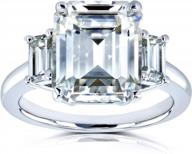 make a statement with kobelli's 5.5 carat three stone moissanite engagement ring in 14k white gold logo
