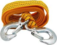 ysy 3 ton heavy duty tow strap with safety hooks - 10ft 🚑 length, 6,600 lb capacity - polyester towing rope for roadside emergency - 1 set (yellow) logo