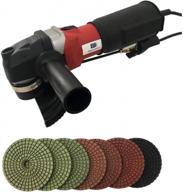 5" variable speed wet polisher with 5" wet polishing pad set (50-3000 grit) and rubber backer logo