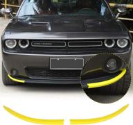 🚗 jecar yellow front shovels cover decoration kit for 2015-2020 dodge challenger sxt - enhance your car's exterior with spoiler bumper lip, decals, and stickers логотип