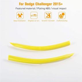 img 3 attached to 🚗 JeCar Yellow Front Shovels Cover Decoration Kit for 2015-2020 Dodge Challenger SXT - Enhance Your Car's Exterior with Spoiler Bumper Lip, Decals, and Stickers