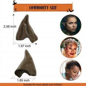 img 3 attached to Become A Magical Creature With HOMEYA Brown Skin Elf Ears - Ideal For Halloween Cosplay And Dress Up Parties For Women