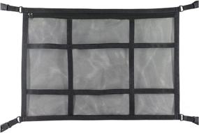 img 4 attached to 🚗 Enhanced Car Ceiling Cargo Net Pocket: High Weight Capacity, Minimal Drooping - Ideal Car Camping Storage Bag & SUV Organizer for Quilts, Toys, and More