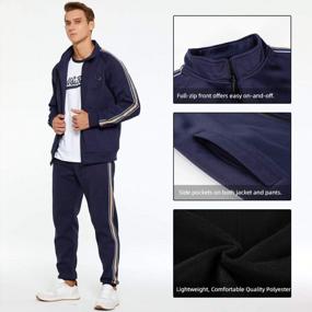 img 2 attached to Men'S Tracksuit 2PC Sweat Suits Casual Long Sleeve Sports Jogging Outfit Set - AOTORR