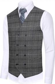 img 4 attached to Men'S Fashionable Business Waistcoat With Top Design - Hanayome Gentleman Casual Suit Vest VS17