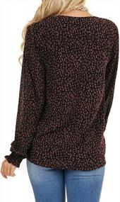 img 1 attached to Stylish MLEBR Women'S Chiffon Blouses With Long Sleeves, V-Neck, And Eye-Catching Floral And Leopard Print - Perfect Casual Tops And Tees