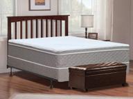 twin size 10-inch medium plush eurotop pillowtop innerspring mattress with 8-inch wood boxspring/foundation set and frame by mayton logo