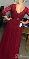 img 1 attached to Ever-Pretty Women Elegant 3/4 Sleeve Empire Waist Maxi Bridesmaid Dresses 07412 review by Heather Aragon