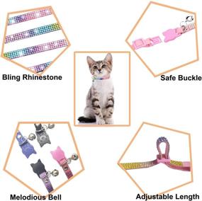 img 3 attached to MUZIEBA Cat Collar with Bell - Safe Adjustable Kitten Necklace for Small Dogs, Cats, and Kittens (1pcs)