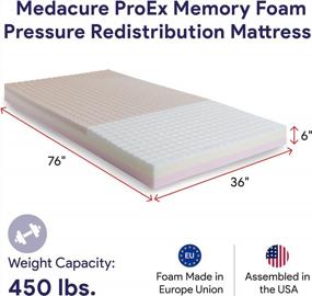 img 3 attached to Medacure Pressure-Relieving Foam Hospital Bed Mattress With 3 Layers Of Visco Elastic Memory Foam, Hospital-Grade Nylon Cover, 76" X 36" X 6" Size