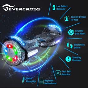 img 3 attached to EVERCROSS Self-Balancing Hoverboard With Seat Attachment, 6.5" Scooter With Bluetooth Speaker And LED Lights, Suitable For Kids - Enhance Your Hoverboarding Experience