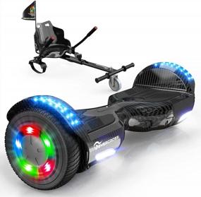 img 4 attached to Самобалансирующийся ховерборд EVERCROSS с креплением сиденья, 6,5-дюймовый скутер с Bluetooth-динамиком и светодиодными фонарями, подходит для детей - улучшите свой опыт катания на ховерборде