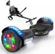 evercross self-balancing hoverboard with seat attachment, 6.5" scooter with bluetooth speaker and led lights, suitable for kids - enhance your hoverboarding experience logo