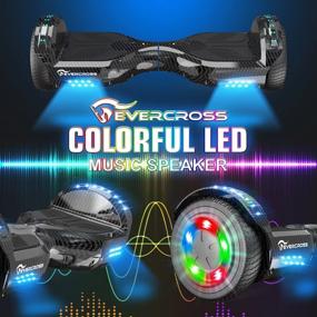 img 2 attached to EVERCROSS Self-Balancing Hoverboard With Seat Attachment, 6.5" Scooter With Bluetooth Speaker And LED Lights, Suitable For Kids - Enhance Your Hoverboarding Experience