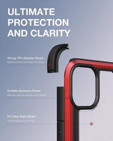 img 1 attached to Получите идеальную защиту для своего iPhone 12 Mini с Raptic Shield Case - прочный алюминиевый корпус, поглощение ударов, проверка на падение с высоты 10 футов.