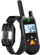 🐶 advanced dog training collar: remote control, 4 modes, beep, vibration, shock | led lights | keypad lock | 3280ft range | rainproof logo