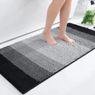 indulge in luxury: olanly chenille bathroom rug mat, extra soft and absorbent for ultimate comfort and safety logo