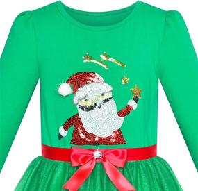 img 1 attached to Sunny Fashion Girls Christmas Sleeve Dresses: Girls' Clothing for Holiday Cheer