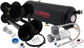 img 4 attached to Vixen Horns Train Horn Kit for Trucks/Car/Semi with Complete Onboard System - 150psi Air Compressor, 1.5 Gallon Tank, 4 Trumpets. Super Loud dB. Suitable for Pickup/Jeep/RV/SUV 12v VXO8815/4114B