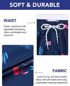 img 1 attached to Quick-Dry Swim Shorts For Men With Pockets, Water-Repellent Beachwear, 4-Way Stretch, And Mesh Lining