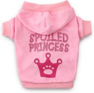 👑 droolingdog princess crown puppy hoodie pink t-shirt for small dogs - cute sweatshirt for girl puppies логотип