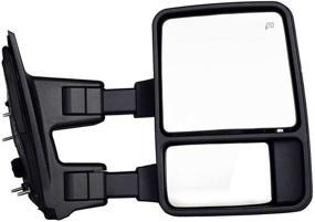 img 4 attached to 🔬 DEDC Manual Telescopic Towing Mirrors for Ford Super Duty F250 F350 F450 F550 (1999-2015) - Right Passenger Side with Turn Signal Light