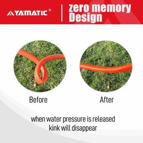 img 1 attached to Upgrade Your Gardening Experience With YAMATIC'S Heavy Duty 5/8" X 10Ft Short Garden Hose - Flexible, Durable & All-Weather!