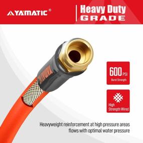 img 2 attached to Upgrade Your Gardening Experience With YAMATIC'S Heavy Duty 5/8" X 10Ft Short Garden Hose - Flexible, Durable & All-Weather!