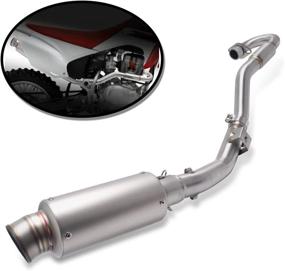 img 4 attached to 🔥 Enhance Your Honda CRF150F/CRF230F Performance with KAJIMOTOR Full Exhaust Slip-On Muffler - Silver (2003-2013)