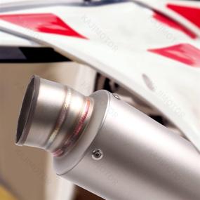 img 2 attached to 🔥 Enhance Your Honda CRF150F/CRF230F Performance with KAJIMOTOR Full Exhaust Slip-On Muffler - Silver (2003-2013)