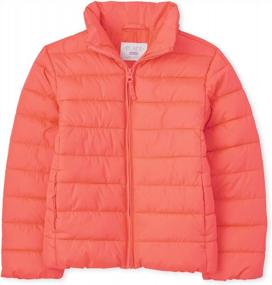 img 4 attached to Stay Warm And Protected With The Children'S Place Girls Medium Weight Puffer Jacket: Wind And Water-Resistant
