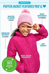 img 2 attached to Stay Warm And Protected With The Children'S Place Girls Medium Weight Puffer Jacket: Wind And Water-Resistant